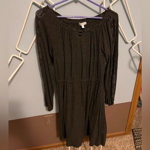 LOVE GLAM GIRL Ribbed lace sleeve dress Xl